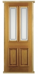 Derby Etched Prehung Solid Oak External Door